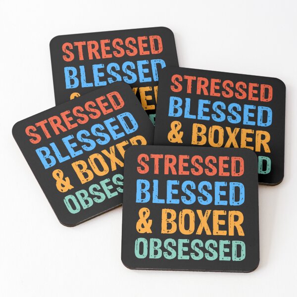 Item preview, Stressed Blessed and Boxer Obsessed Dog Gift  designed and sold by Guarddogdrive.