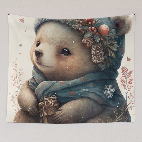 Item preview, Cute Little Christmas Bear - Juliascutecornr designed and sold by Juliascutecornr.
