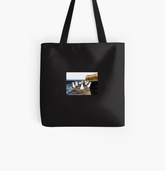 A Curiosity of Seagulls. All Over Print Tote Bag
