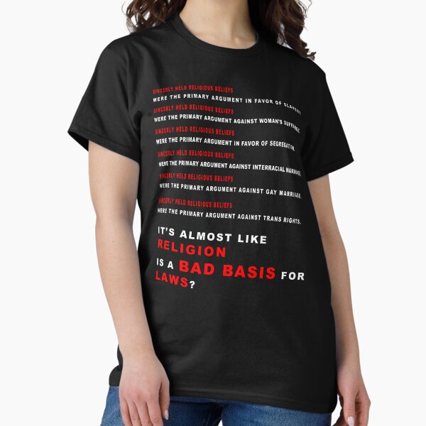 Item preview, Religion is a Bad Basis for National Law designed and sold by RealPilotDesign.
