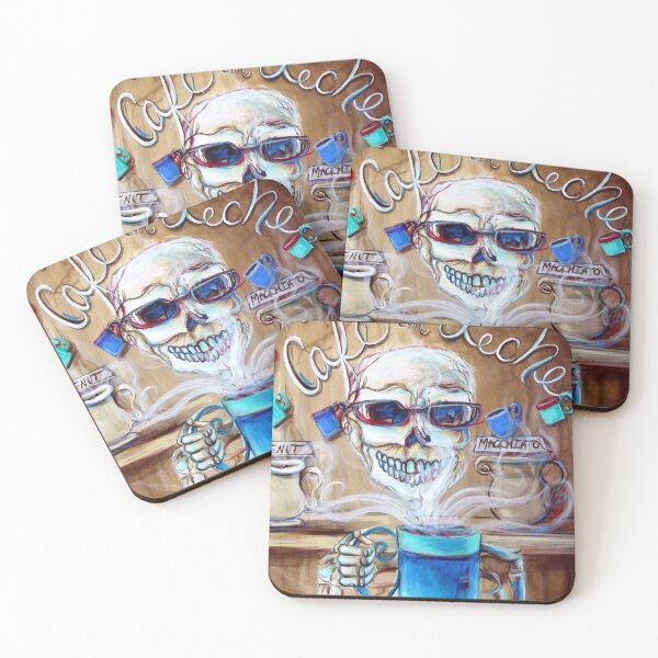 Item preview, Mi Cafe Con Leche acrylic painting by artist Heather Calderón designed and sold by HCalderonArt.