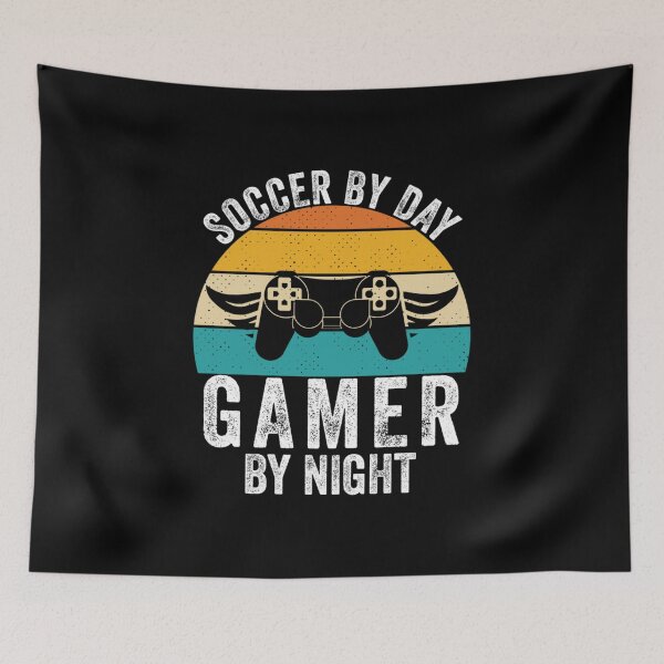 Item preview, Funny Soccer By Day Gamer By Night for soccer player & Gamer designed and sold by Celtec Designer ⭐⭐⭐⭐⭐.