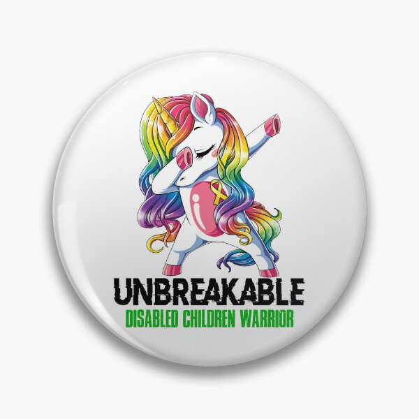 Item preview, Disabled Children Awareness - Unicorn Disabled Children Warrior Ribbon UNBREAKABLE designed and sold by Fernandezf.