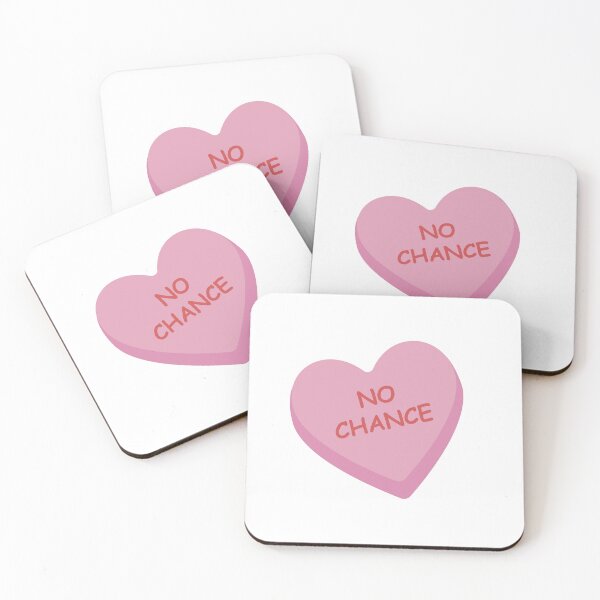 Item preview, "No Chance" Funny Pink Candy Heart designed and sold by burlybot.