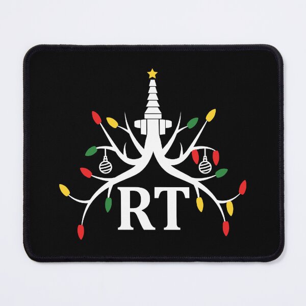 Item preview, RT Christmas, Lung and Christmas Light, O2 Xmas Tree, Respiratory Therapist, black background designed and sold by BearAndCat.