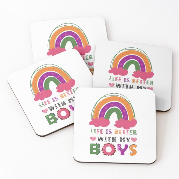 Item preview, life is better with my boys, mom of boys designed and sold by POPLIN ⭐ ⭐ ⭐ ⭐ ⭐.