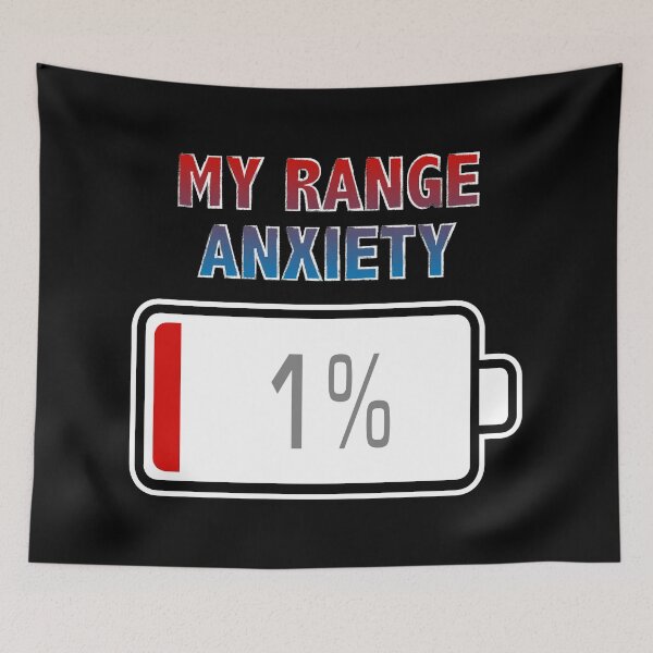 Item preview, My Range Anxiety with Battery at 1% designed and sold by Moodific.