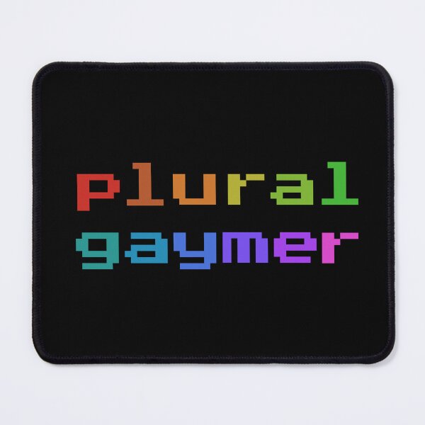 Item preview, Plural Gaymer (Retro Pixel Rainbow) designed and sold by Collective Tey.