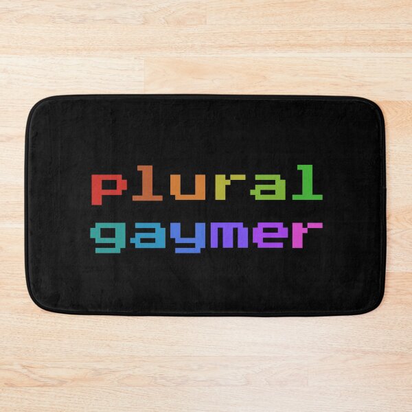 Item preview, Plural Gaymer (Retro Pixel Rainbow) designed and sold by Collective Tey.