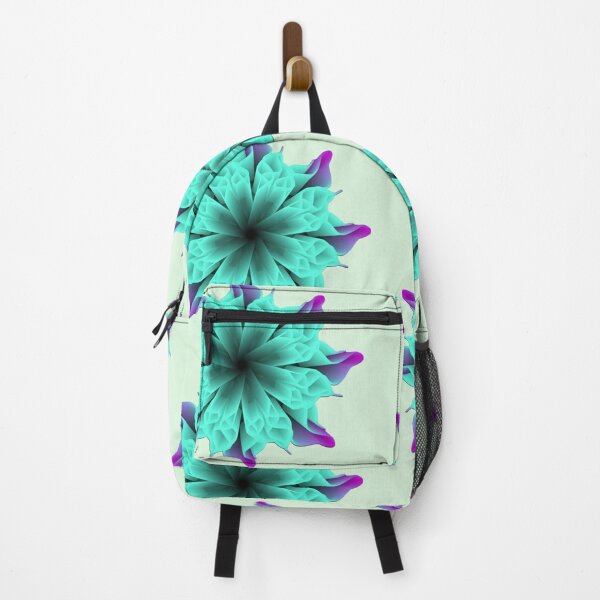 Item preview, beautiful sea blue, purple floral hydro sticker designed and sold by Becson.