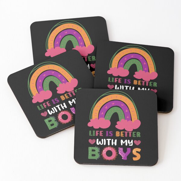 Item preview, life is better with my boys, mom of boys designed and sold by POPLIN ⭐ ⭐ ⭐ ⭐ ⭐.