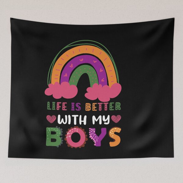 Item preview, life is better with my boys, mom of boys designed and sold by POPLIN ⭐ ⭐ ⭐ ⭐ ⭐.
