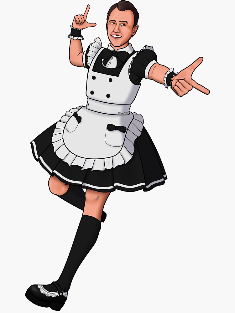 "Ray Stantz Ghostbusters in Maid Outfit Dan Aykroyd " Sticker for Sale