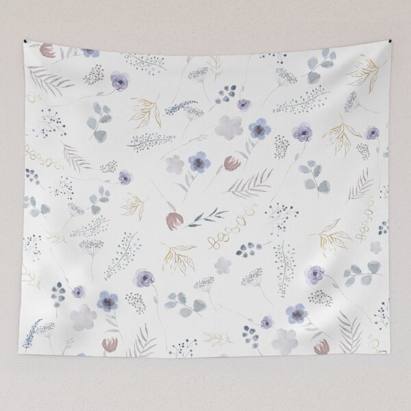 Item preview, abstract wildflower pattern  designed and sold by ColorandColor.