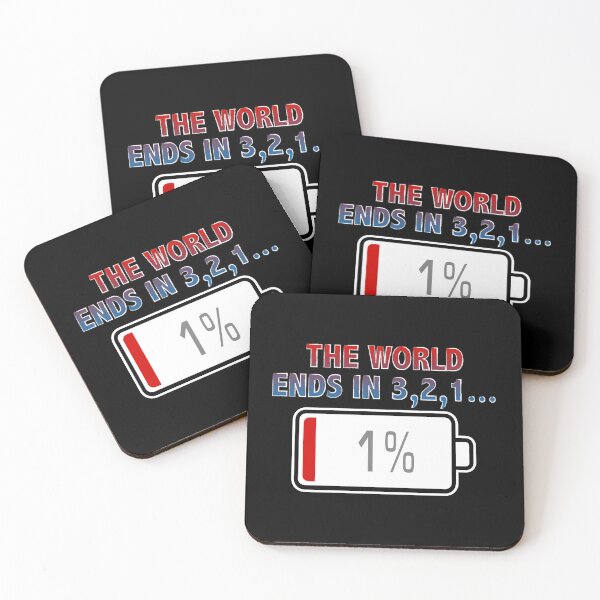 Item preview, The World Ends In 3, 2, 1... with Battery at 1% designed and sold by Moodific.