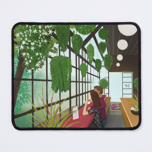 Item preview, Coffee at the Cafe with Hanging Plants designed and sold by Amanda Webster.
