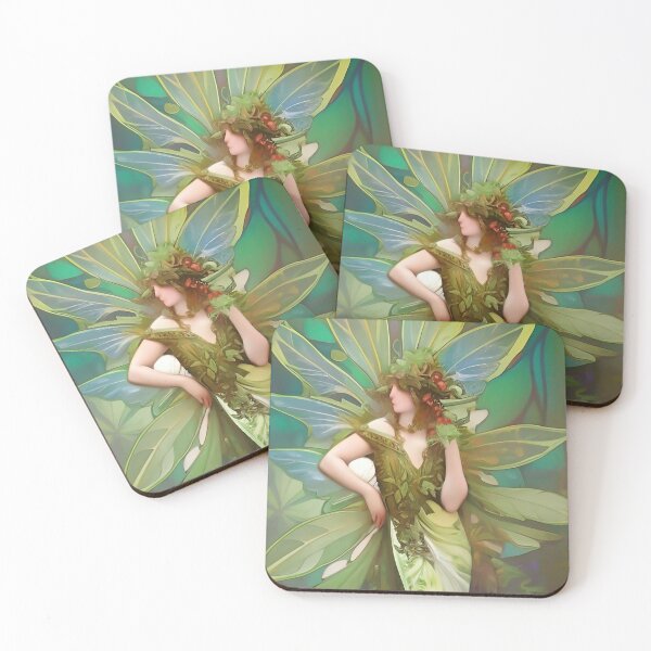 Item preview, Vintage Absinthe Art Deco Green Fairy designed and sold by ZiolaRosa.