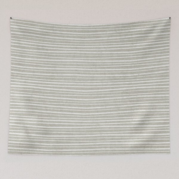 Item preview, Horizontal Lines White on Beige designed and sold by FAROSSTUDIO.