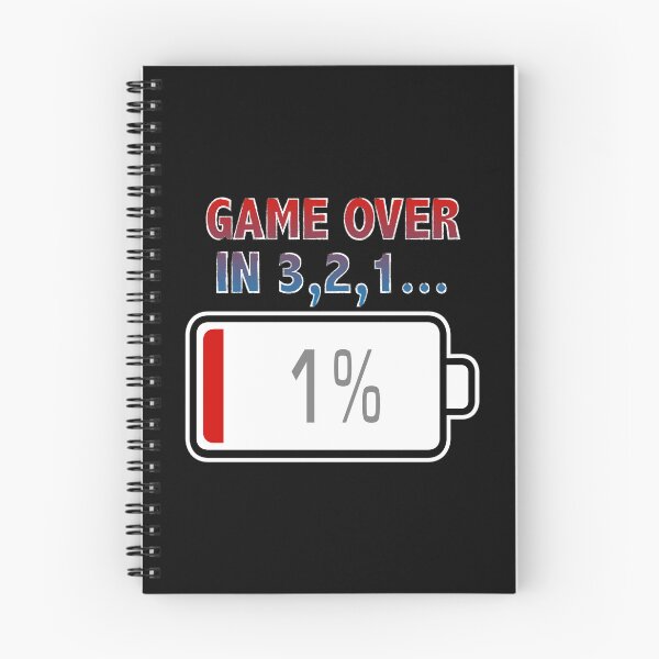 Item preview, Game Over In 3, 2, 1... with Battery at 1% designed and sold by Moodific.