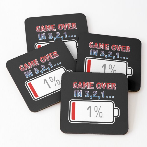 Item preview, Game Over In 3, 2, 1... with Battery at 1% designed and sold by Moodific.