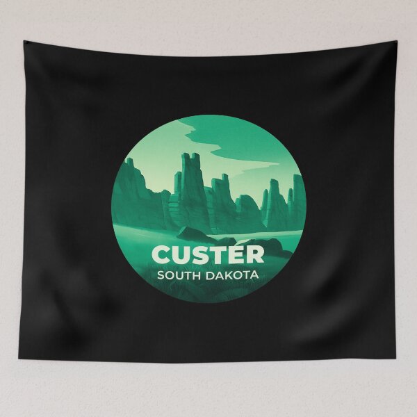 Item preview, Custer South Dakota minimalist landscape  designed and sold by InvestingRoad.