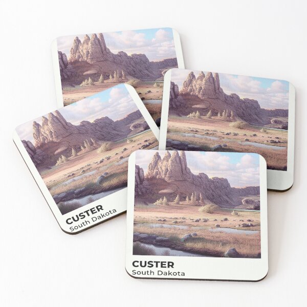 Item preview, Custer South Dakota landscape painting framed designed and sold by InvestingRoad.