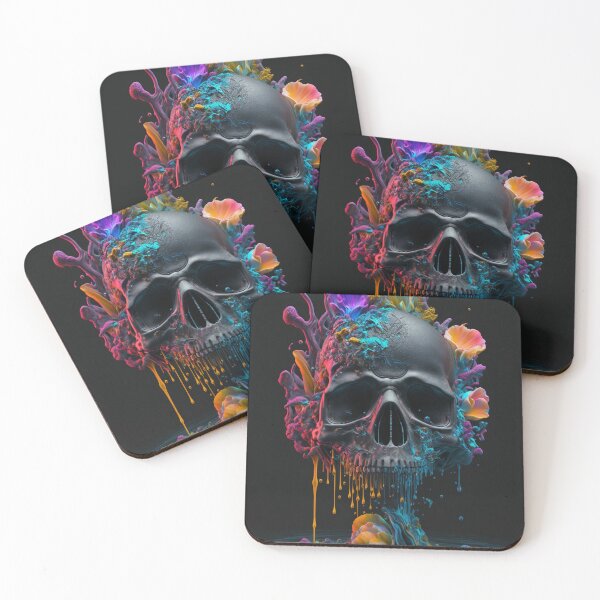 Item preview, colorful skull designed and sold by Daramacus.