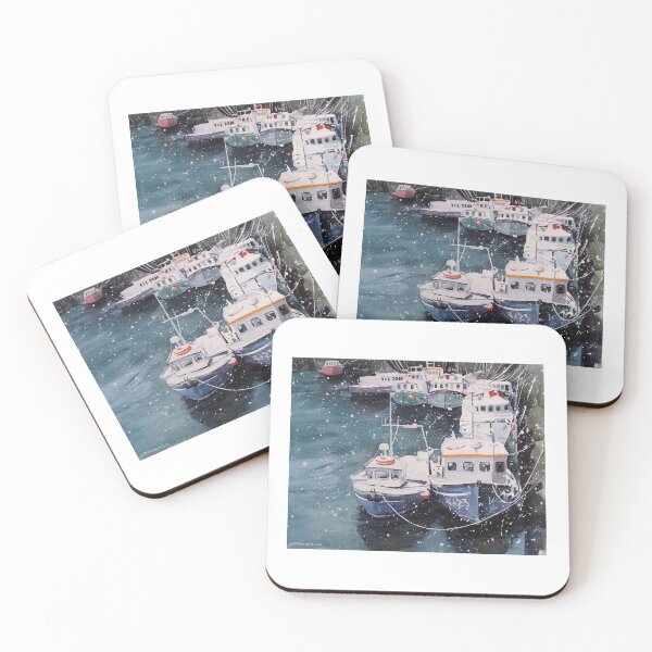 Item preview, Snow at Pittenweem Harbour designed and sold by arlyon art.