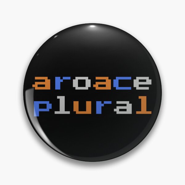 Item preview, Aro Ace Plural (Retro Pixel Beach Sunset Palette) designed and sold by Collective Tey.