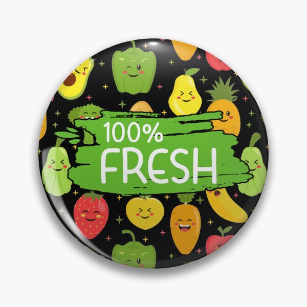 Item preview, 100% Fresh Fruits Vegetables Vegan Farmer Vegetarian Kawaii designed and sold by creative321.