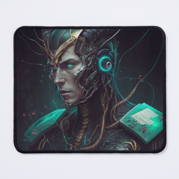 Item preview, Cybernetic Cyborg Inspired Loki, Midjourney AI designed and sold by AICreateWorlds.