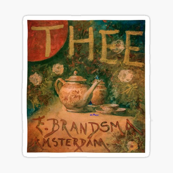 Early Tea Poster - dePace' Sticker