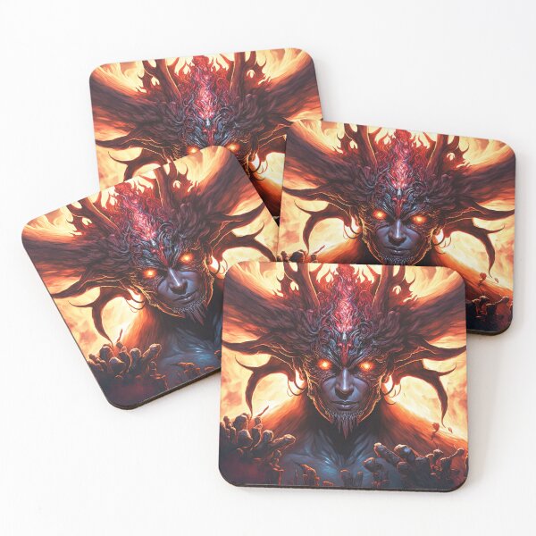 Item preview, Angry devil with face of fire and light designed and sold by Paraverse.