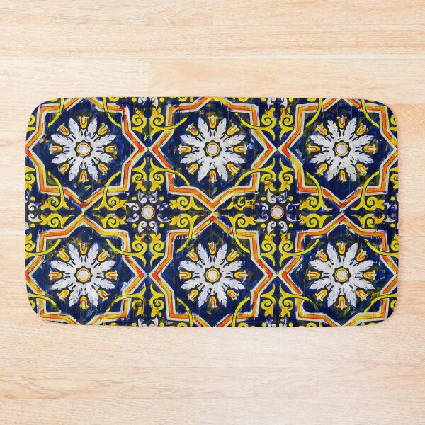 Item preview, Traditional Portuguese Tiles Seamless, Portuguese Tiles Oil Paint Pattern, Portuguese Tiles Azulejos, Blue And White Portuguese Tile  designed and sold by Paintcorner.