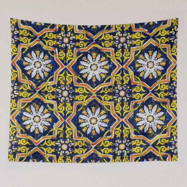 Item preview, Traditional Portuguese Tiles Seamless, Portuguese Tiles Oil Paint Pattern, Portuguese Tiles Azulejos, Blue And White Portuguese Tile  designed and sold by Paintcorner.