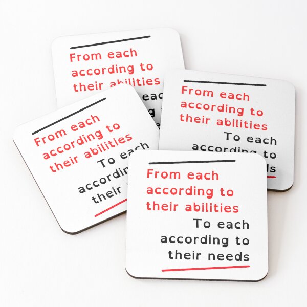Item preview, From each according to their ability, to each according to their needs Karl Marx Quote designed and sold by Tony Cisse.