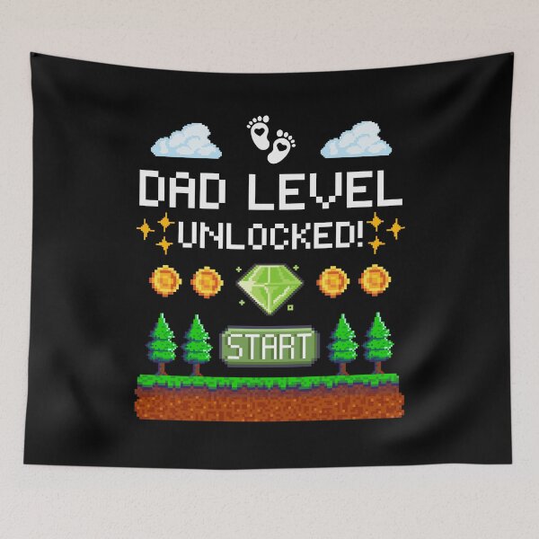 Item preview, Dad Level Unlocked Funny Soon To Be Dad Gamer Dad Humor designed and sold by Moremonclub.