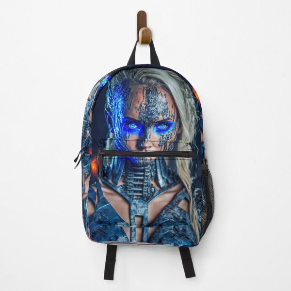 Item preview, Cybernetic Beautiful Woman in Blue designed and sold by AICreateWorlds.