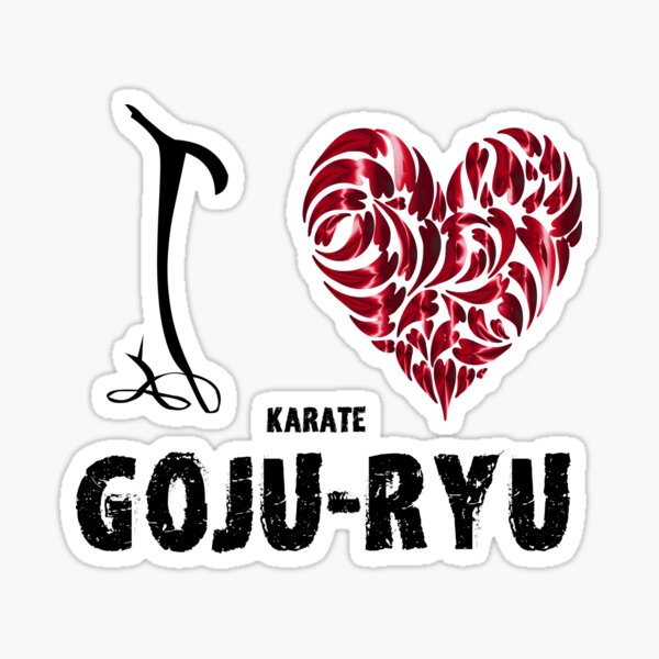 Karate goju ryu t shirt I love Sticker
