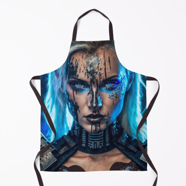 Item preview, Strong Female Cyborg in Blue designed and sold by AICreateWorlds.