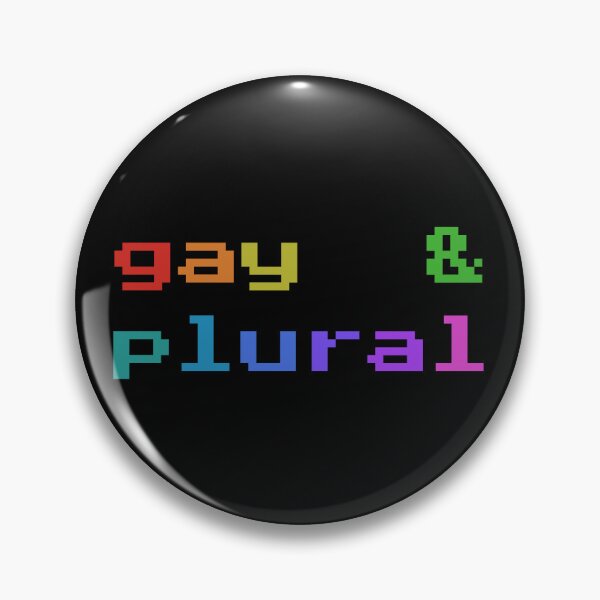 Item preview, Gay & Plural (Retro Pixel Rainbow) designed and sold by Collective Tey.