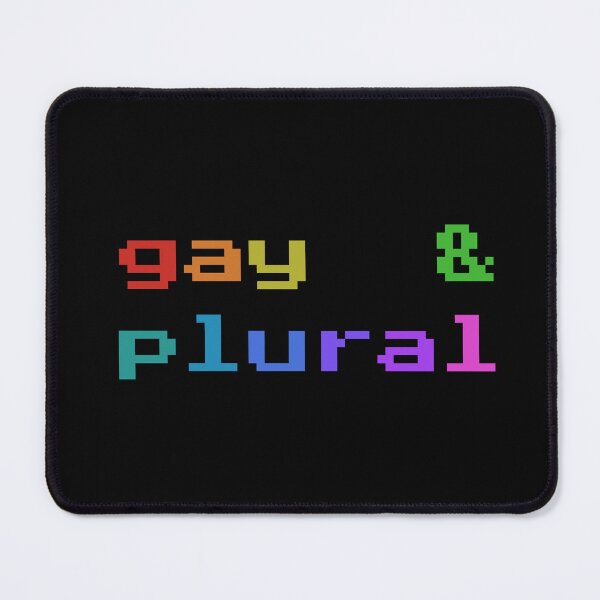 Item preview, Gay & Plural (Retro Pixel Rainbow) designed and sold by Collective Tey.