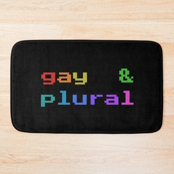 Item preview, Gay & Plural (Retro Pixel Rainbow) designed and sold by Collective Tey.