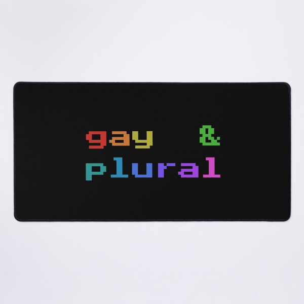 Item preview, Gay & Plural (Retro Pixel Rainbow) designed and sold by Collective Tey.