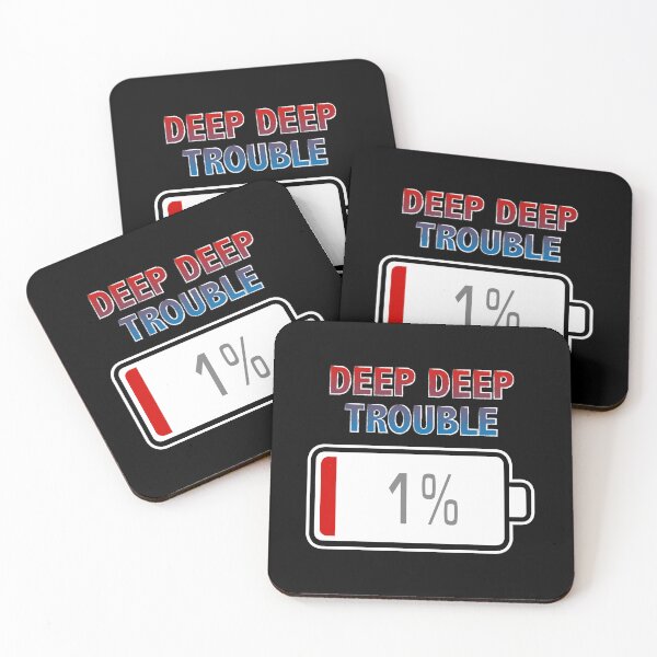 Item preview, Deep Deep Trouble with Battery at 1% designed and sold by Moodific.