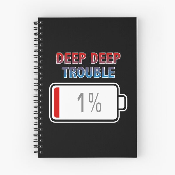 Item preview, Deep Deep Trouble with Battery at 1% designed and sold by Moodific.