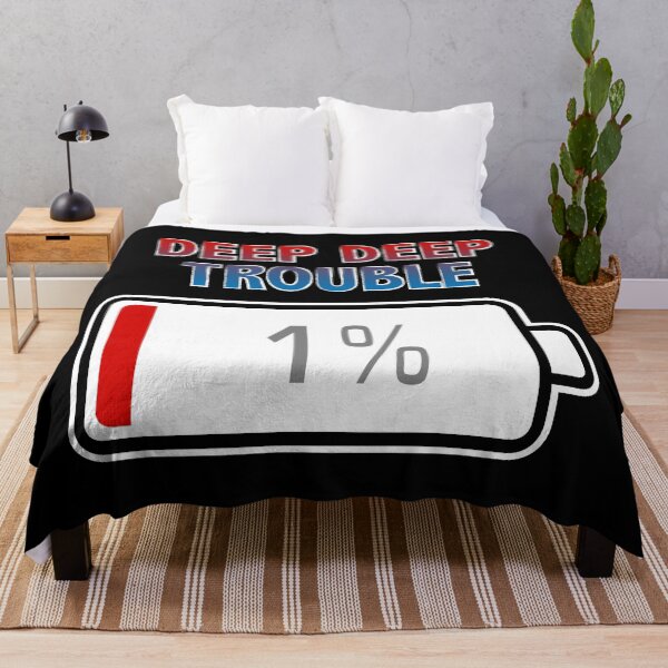 Item preview, Deep Deep Trouble with Battery at 1% designed and sold by Moodific.