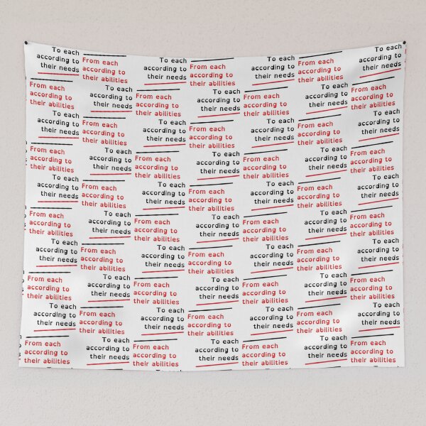 Item preview, From each according to their ability, to each according to their needs Karl Marx Quote designed and sold by Tony Cisse.