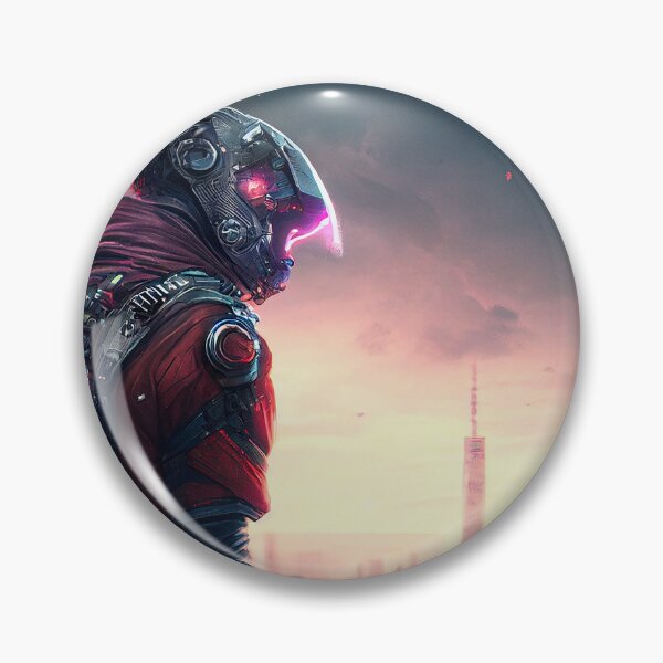 Item preview, Cyberpunk Character On A Ledge Overlooking A City designed and sold by TortillaChief.