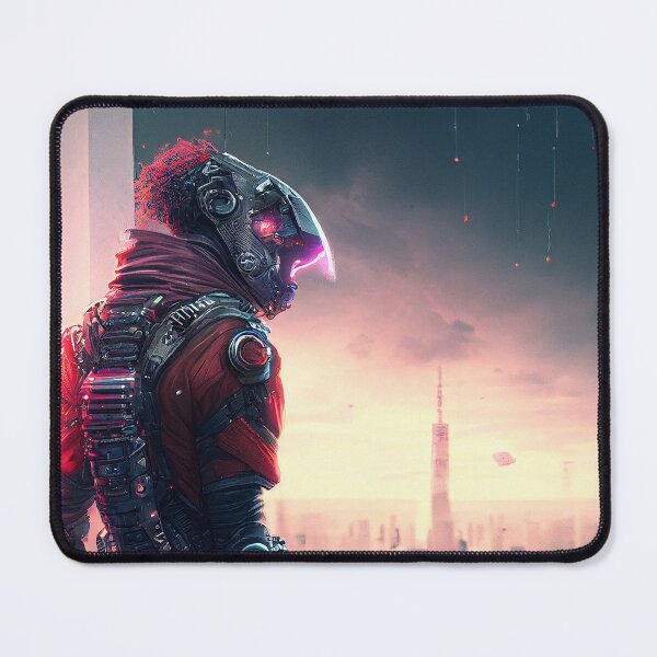 Item preview, Cyberpunk Character On A Ledge Overlooking A City designed and sold by TortillaChief.
